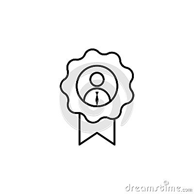 Award, employee, worker icon on white background. Can be used for web, logo, mobile app, UI, UX Vector Illustration