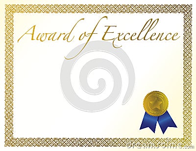 Award of Excellence Vector Illustration