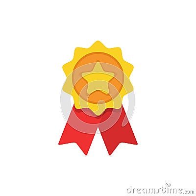 Award flat icon. Vector concept illustration for design. Vector Illustration