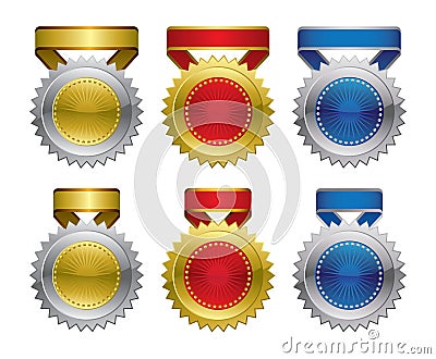 Award Medals Vector Illustration