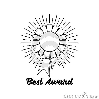 Award Ribbon vector icon. Winner achievement sign. Champion medal emblem. Vector Illustration