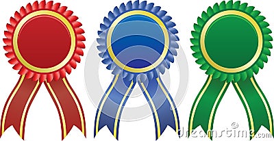 Award ribbons Vector Illustration