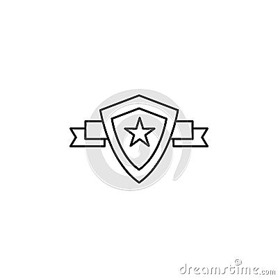 Award, star, shield, ribbons icon. Simple thin line, outline vector of awards icons for ui and ux, website or mobile application Stock Photo