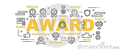 Award vector banner Vector Illustration