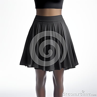 Award Winning Black Skirt Leggings For Basketball - Professional Studio Photography Stock Photo