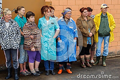 Awarding the best workers of the agricultural industry in the Gomel region of the Republic of Belarus. Editorial Stock Photo