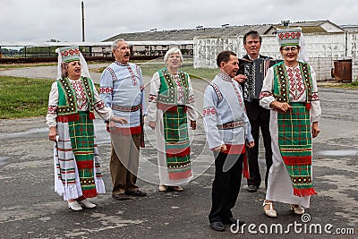 Awarding the best workers of the agricultural industry in the Gomel region of the Republic of Belarus. Editorial Stock Photo