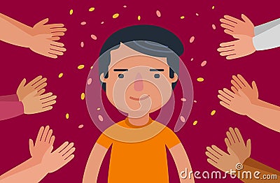 Awarding ceremony. Success, popularity, fame vector illustration Vector Illustration