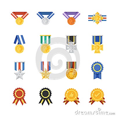 Awards and Medal Vector Illustration
