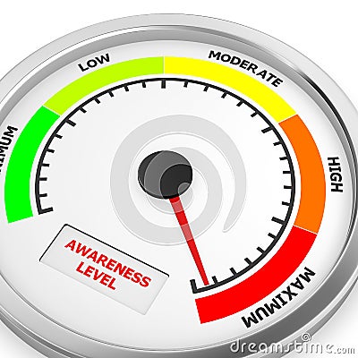 awareness level Stock Photo