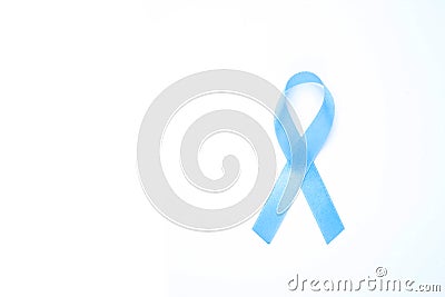 Awareness light blue ribbon and for prostate cancer awareness ca Stock Photo