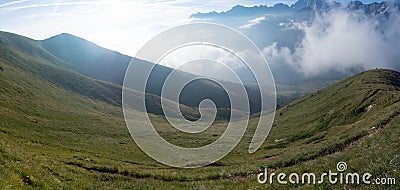 Awesome Alpine Scape during a trekking, such a great view Stock Photo