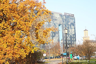 Autumn in polish park Editorial Stock Photo