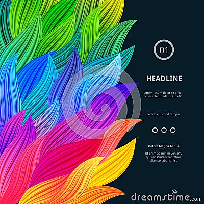 Awesome Bright Colorful Borders Vector Illustration