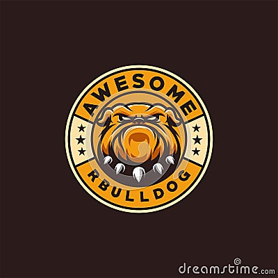 Bulldog logo design vector illustration ready to use Cartoon Illustration