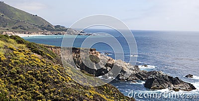 Awesome California Pacific Ocean Coast Stock Photo