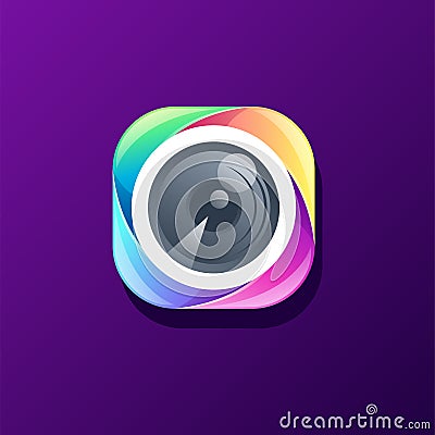 Awesome camera icon design ready to use Stock Photo