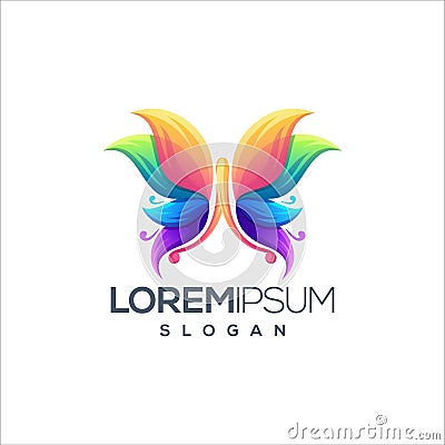 Awesome butterfly logo design design vector Stock Photo