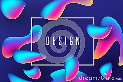 Awesome colorful fluid poster background Vector Illustration