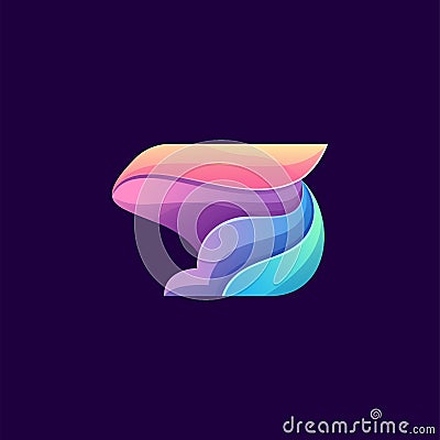 Awesome colorful rabbit logo ready to use Stock Photo