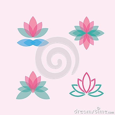 Awesome Combine Yoga leaf vector design Vector Illustration