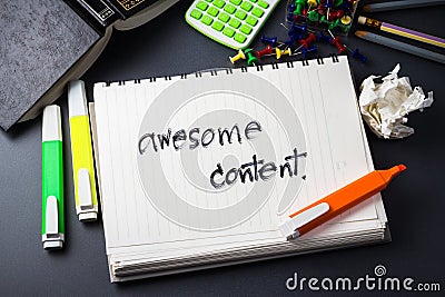 Awesome content Stock Photo
