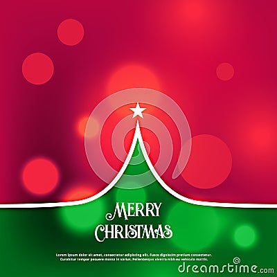 Awesome creative christmas tree design greeting Vector Illustration