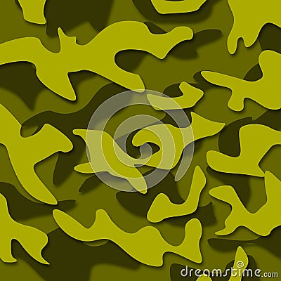 Military camouflage seamless pattern - army day - background Stock Photo