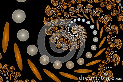 Awesome digital art paint in series. Background consists of fractal color texture and is suitable for use in projects on imaginat Stock Photo