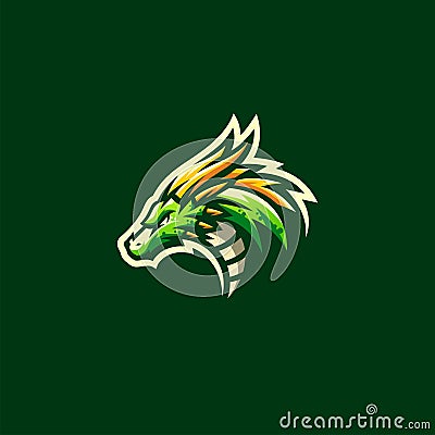 Dragon logo design vector illustration Cartoon Illustration