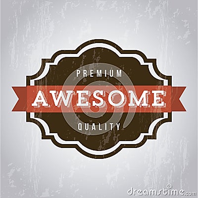 Awesome label Vector Illustration