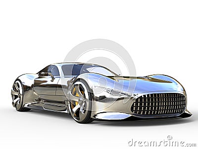 Awesome metallic modern super sports car - closeup shot Stock Photo