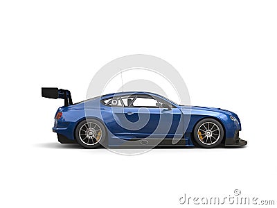 Awesome modern navy blue race super car Stock Photo