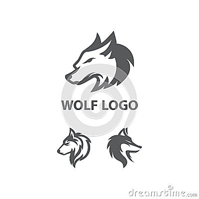 Awesome Modern Wolf Head Set Collection Vector Design Vector Illustration