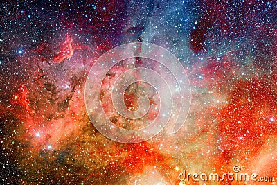 Awesome nebula with stars in deep space. Stock Photo