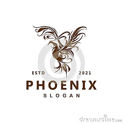 Awesome phoenix logo template Vector Illustration