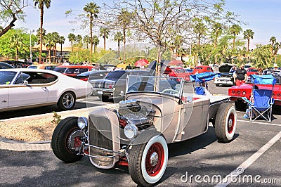 Replica Of Model-A Ford Hotrod With Truck Bed Editorial Stock Photo