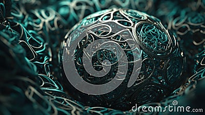 Awesome round and splash patterned 3D themes Stock Photo