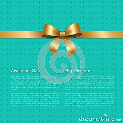 Awesome Sale Big Discount Certificate Card Design Vector Illustration