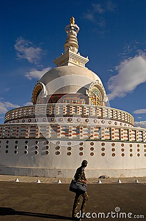 Awesome Shanti Stupa Stock Photo