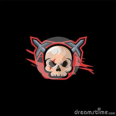 Skull logo design illustration Stock Photo