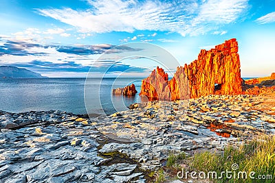 Awesome sunset view of Red Rocks called Stock Photo