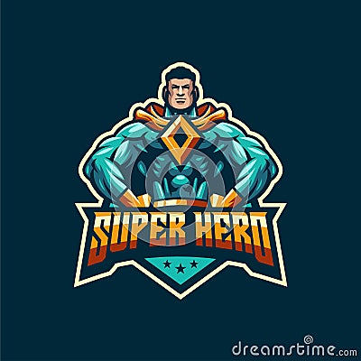 Awesome super hero logo template Stock Photo