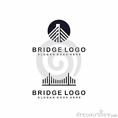 Creative of Two bridge logo Vector Illustration