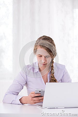 Awful text message Stock Photo