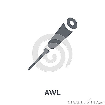 awl icon from Sew collection. Vector Illustration