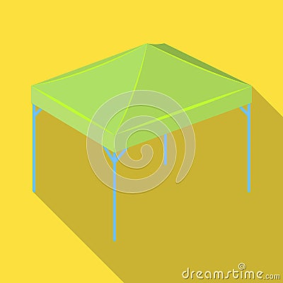 Awning for protection against sun and rain.Tent single icon in flat style vector symbol stock illustration web. Vector Illustration