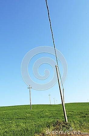 Awry pole Stock Photo