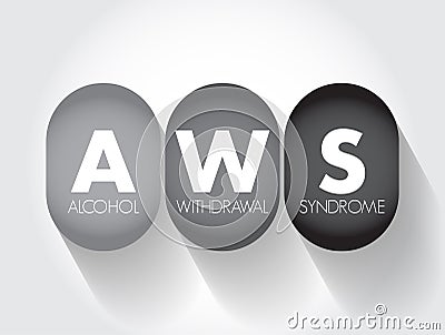 AWS - Alcohol Withdrawal Syndrome is a set of symptoms that can occur following a reduction in alcohol use after a period of Stock Photo