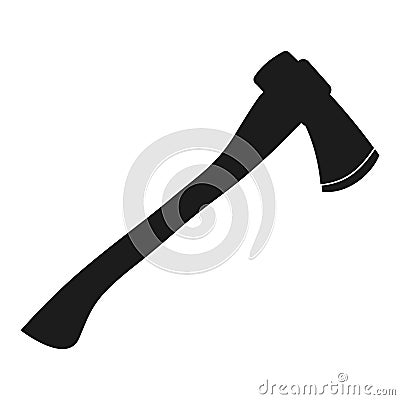 Ax Vector black icon on white background. Vector Illustration